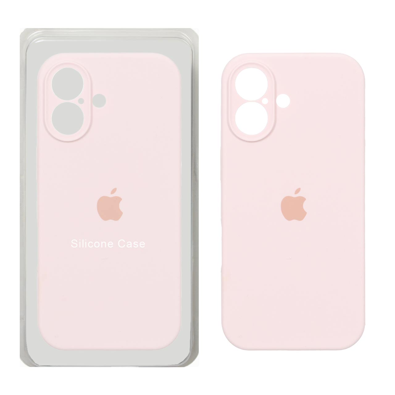 قاب سیلیکونی پاک کنی محافظ لنزدار اورجینال Apple iPhone 17 - صورتی روشن (پک اصلی)